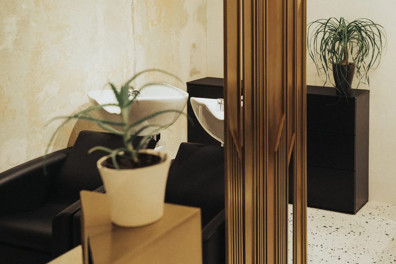 Recepcija salona Simon Salon na Igriški 14 v Ljubljani